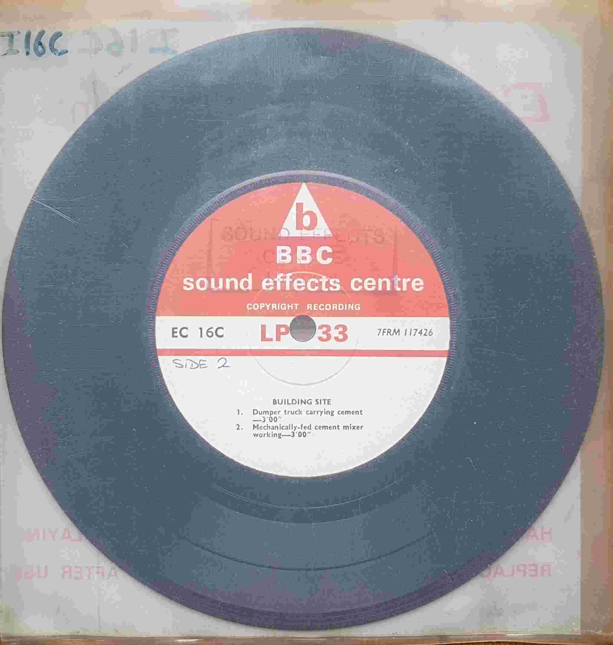 Picture of EC 16C Cement mixers / Building site by artist Not registered from the BBC records and Tapes library
